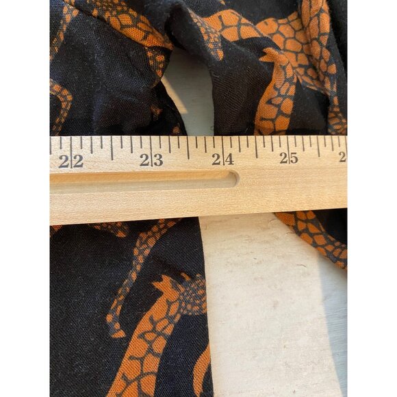 Jane + Delancey Womens XL Button up Shirt Black & Orange Giraffe Print NEW NWT - Picture 7 of 12